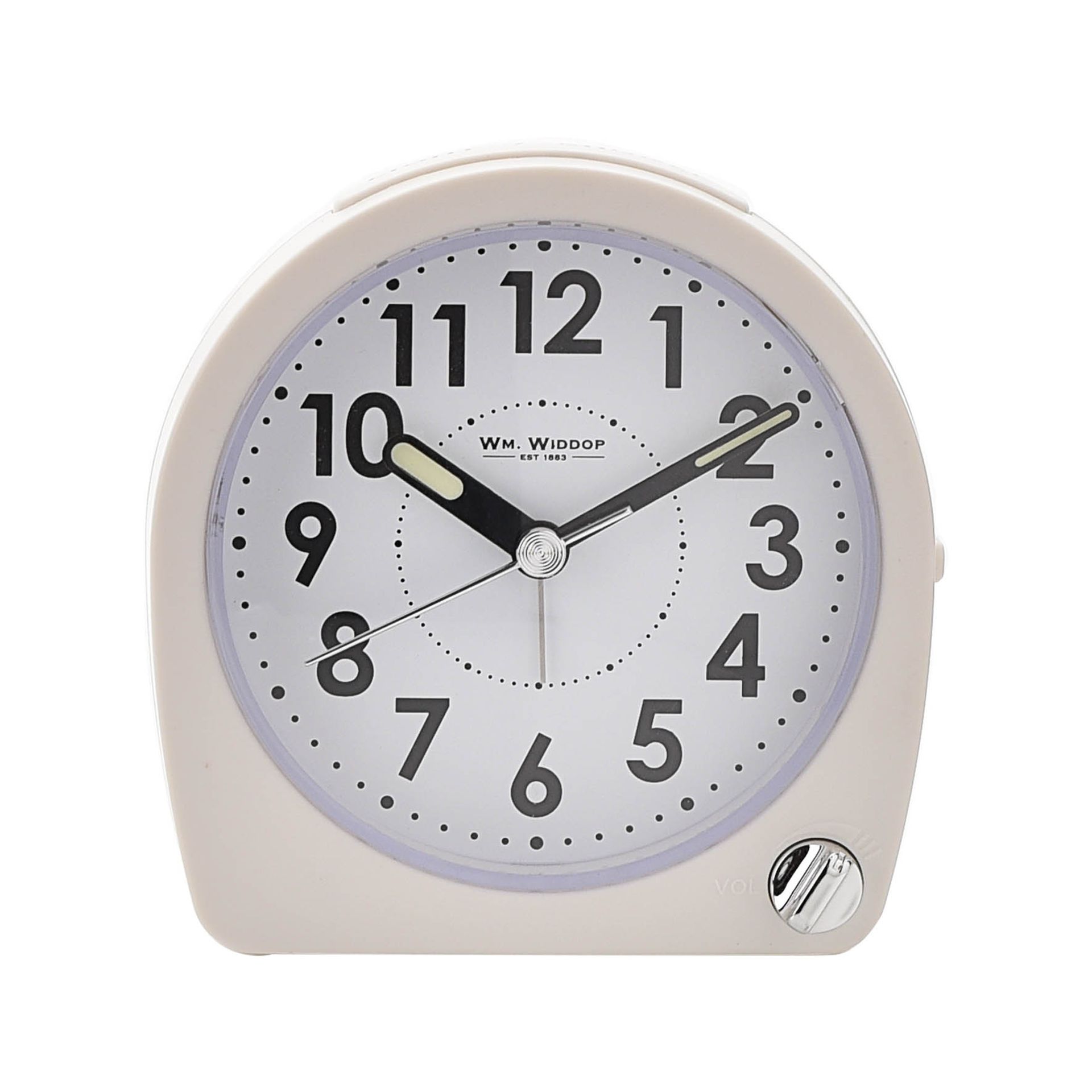 Hometime Round Alarm Clock Light, Snooze, Sweep - White | Widdop and Co.