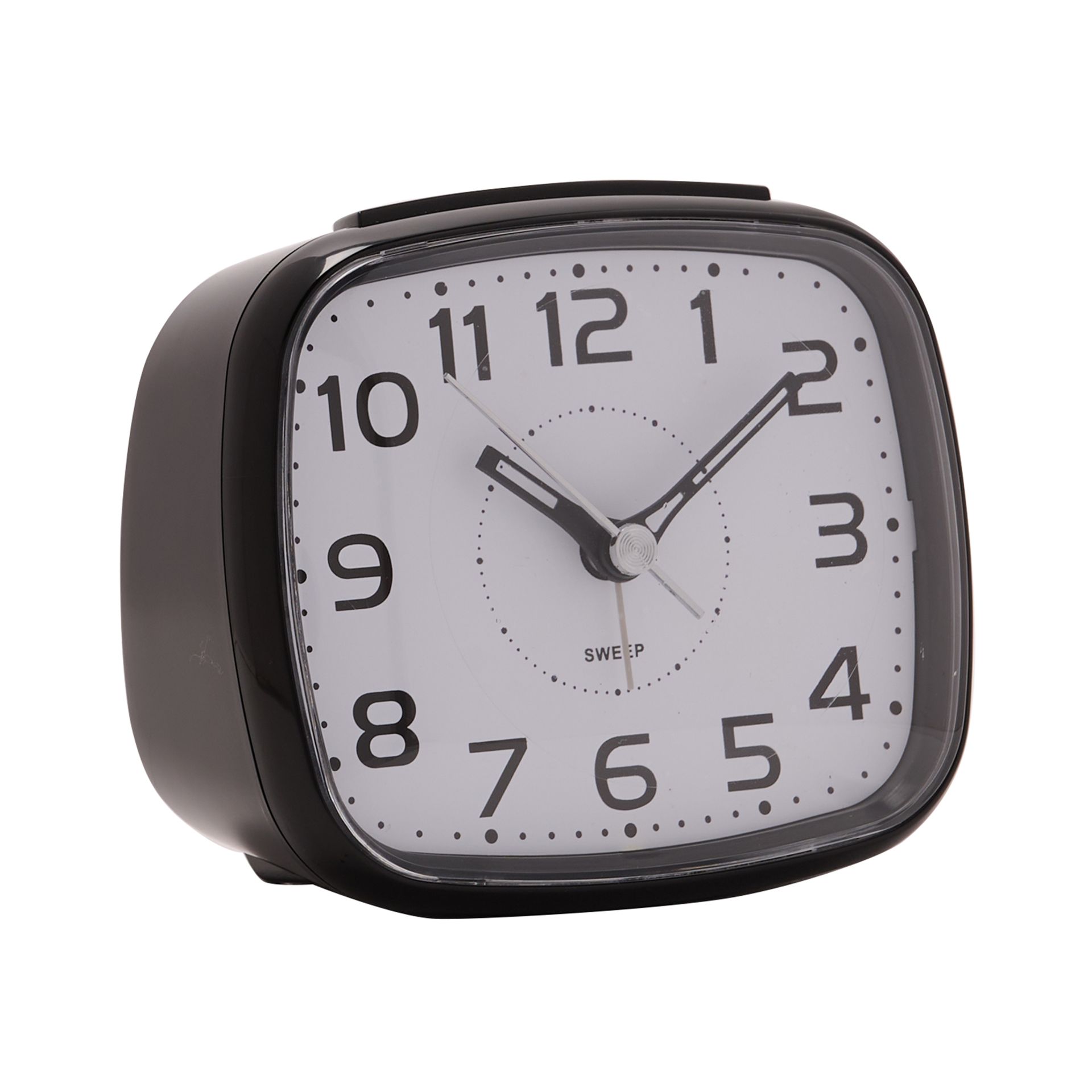 Hometime Silent Sweep Square Alarm Clock with Illuminated Button ...