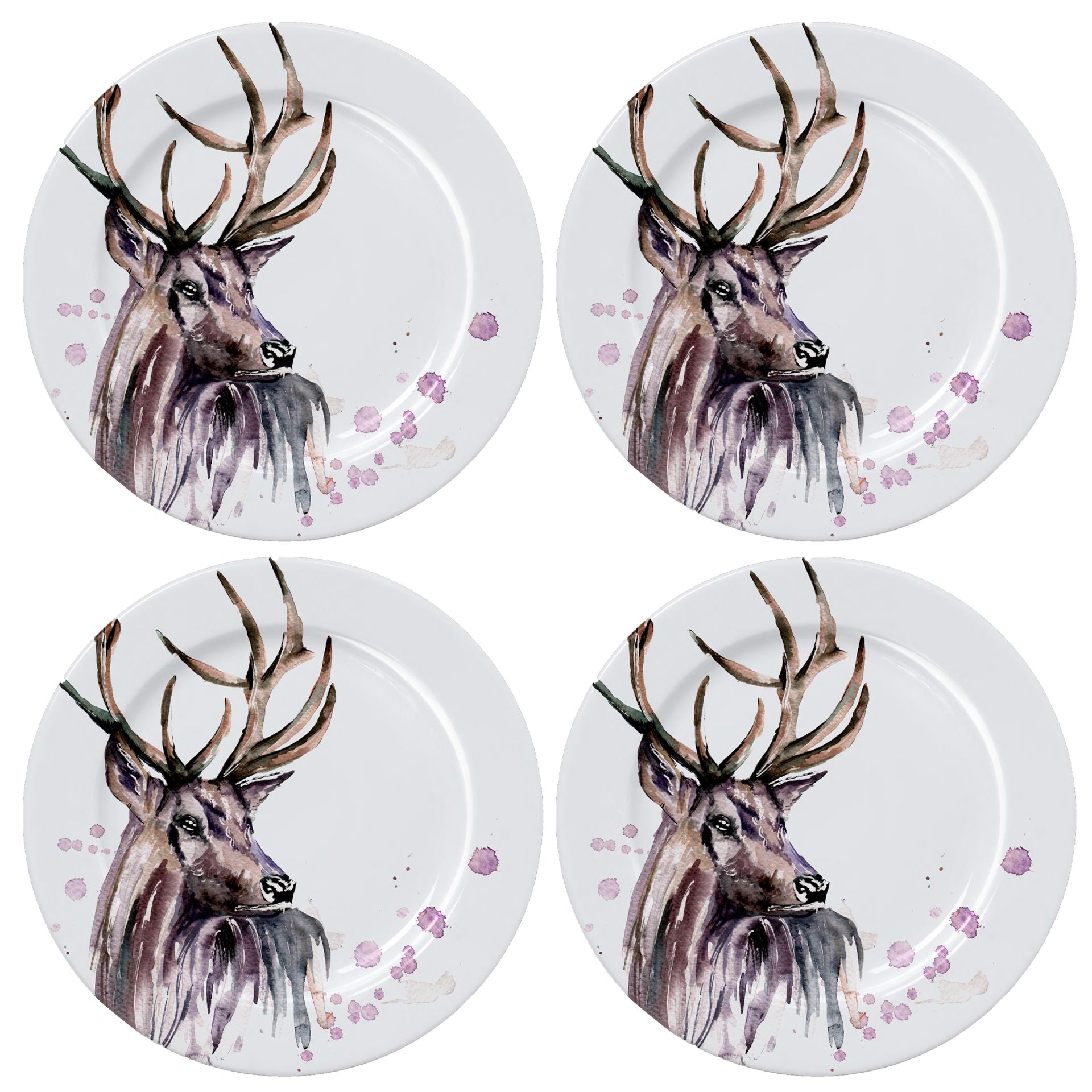 Set of 4 Stag Dinner Plate 26.5 cm | Widdop and Co.